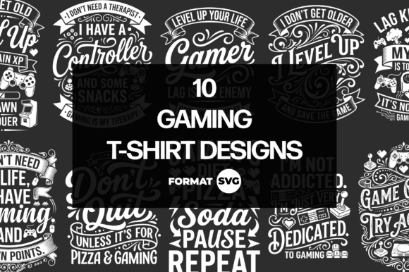 10 Gaming T-Shirt Designs Volume 1: Ein Must-Have für Gamers und Kreative