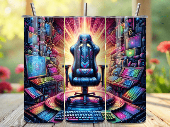 3D Neon Gaming Room Setup Tumbler Wrap: A Strategic Tool for Creative Expression and Branding