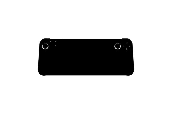 Black Gaming Controller Flat Design Vect
