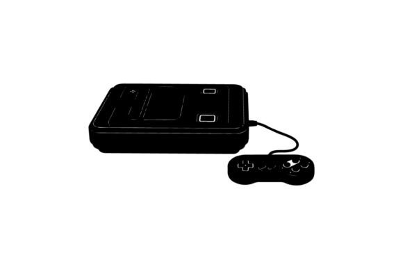 Black Retro Gaming Console with Controll: A Nostalgic Design for Modern Creativity