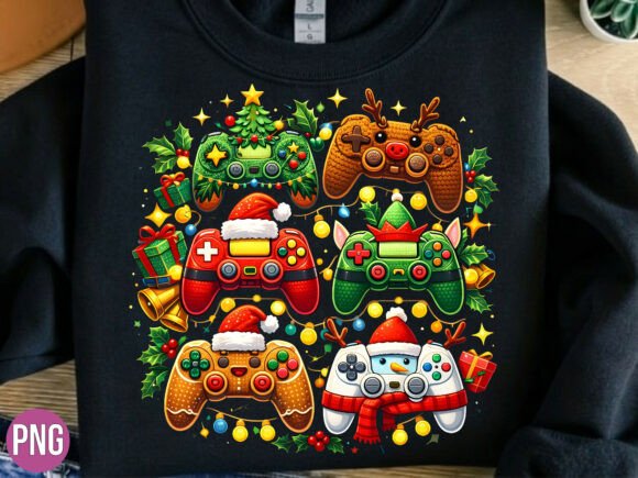 Christmas Gaming Controllers Santa PNG: A Creative Addition to Digital and Physical Projects