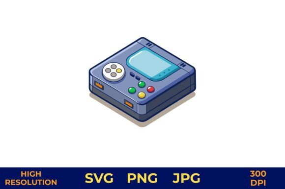 Colorful Portable Gaming Device: A Versatile Digital Design for Creators and Businesses