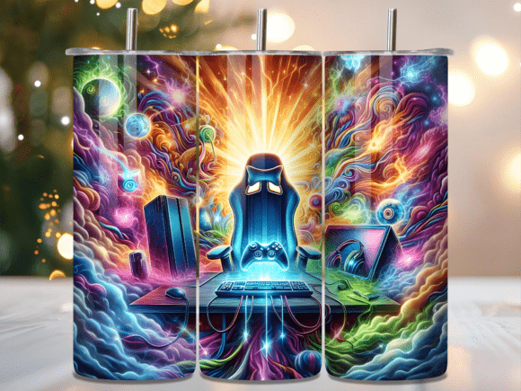 Cosmic Nebula Gaming Gear Tumbler Wrap: Elevate Your Tumbler Projects with Professional Design
