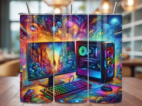 Cyberpunk Desktop PC Gaming Tumbler Wrap: A Unique Fusion of Design and Functionality