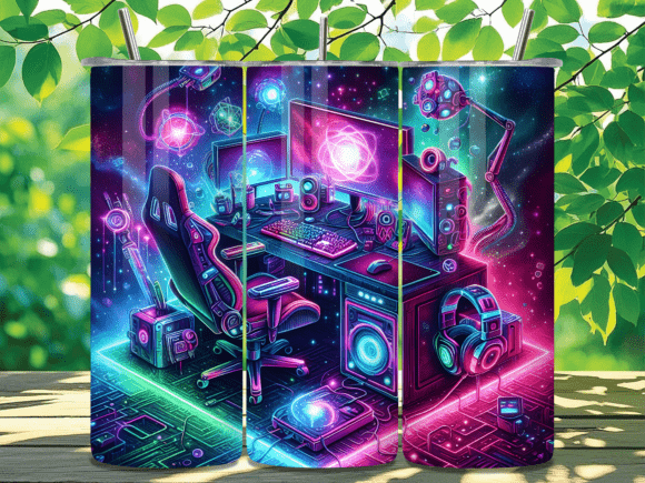 Cyberpunk Gaming Setup Tumbler Wrap: A Strategic Tool for Creative Expression and Branding