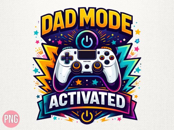 Dad Mode Activated Gaming PNG T-SHIRT: A Versatile Design for Creative and Practical Use