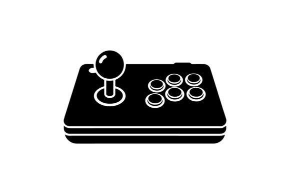 Enhance Your Creative Projects with Retro Gaming Controller Flat Design Vect and Silhouette Clip Art