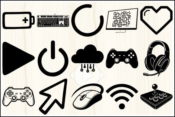 Explore Tech Icons SVG Pack Gaming UI