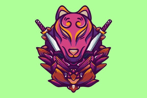 Fox Mask Gaming Esport Mascot