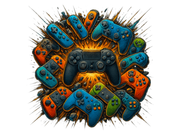 Game over PNG Graffiti Gaming Controller: A Creative Powerhouse for Gamers and Artists