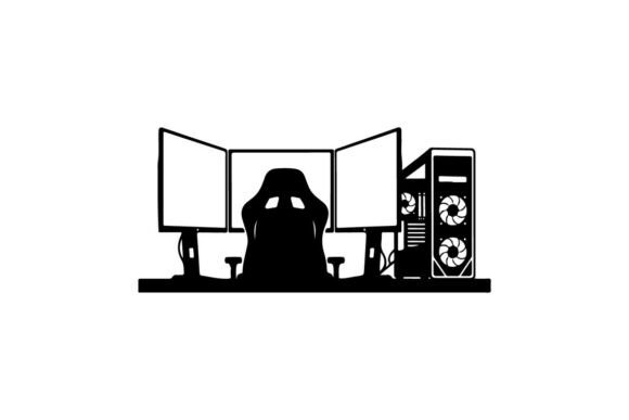 Gamer at Multi-monitor Gaming Setup Vect: Enhancing Your Gaming Experience