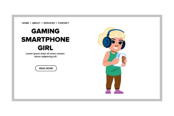 Gamer Gaming Smartphone Girl Vector: A Modern Symbol of Digital Play