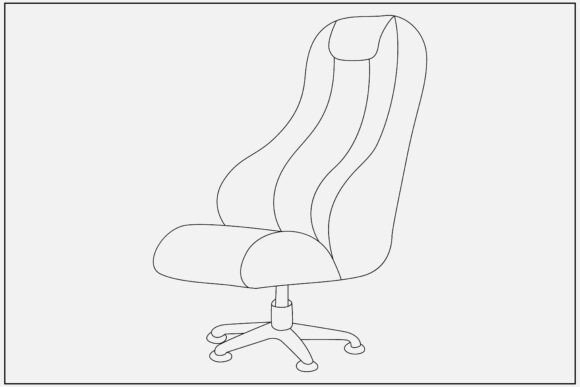 Gaming Chair Line Art: A Versatile Design for Creative Projects