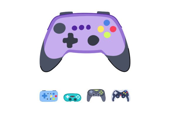 Gaming Controller Illustrating Various V
