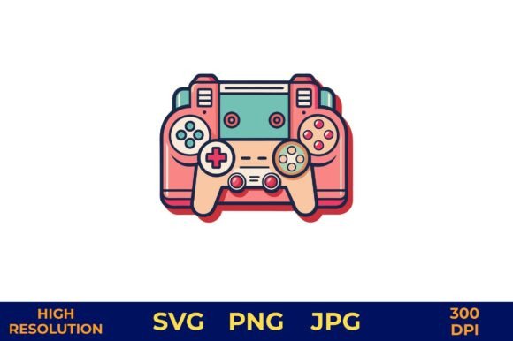 Gaming Controller Vector in Bright: A Versatile Design for Digital Creators