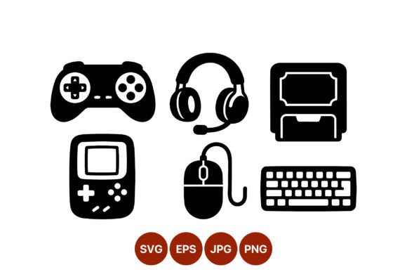 Gaming Devices Black and White Vector: A Strategic Tool for Creative and Professional Use