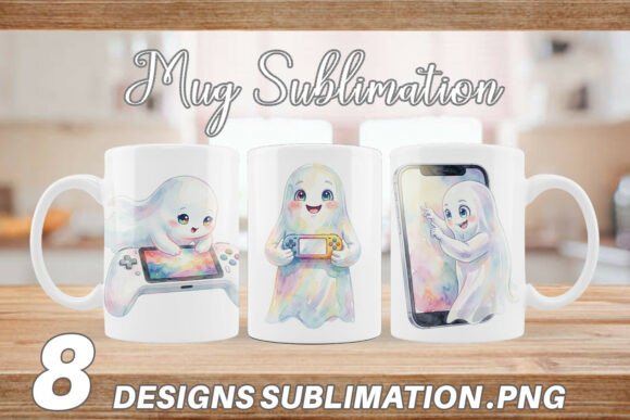 Gaming Ghost Handheld Console Mug Wrap
