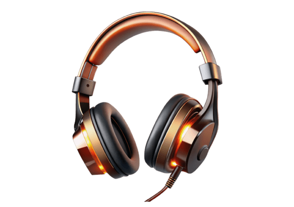 Gaming Headphone Isolated on Transparent