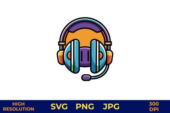Gaming Headset Vector Illustration