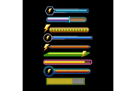 Gaming Interface Energy and Progress Bar