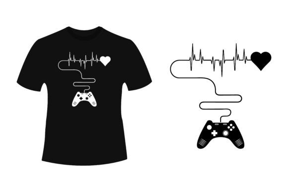 Gaming is My Heartbeat Vector Design