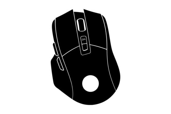 Gaming Mouse Flat Design Vector Illustra