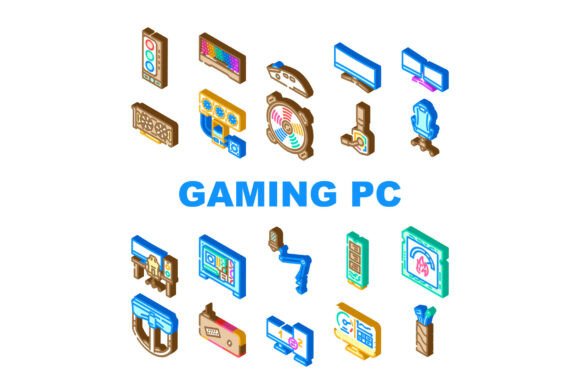 Gaming PC Hardware Processor Icons Set: A Visual Guide to Modern Gaming Components