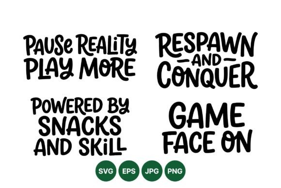 Gaming Quotes SVG Clipart Pack: A Creative Resource for Gamers and Designers