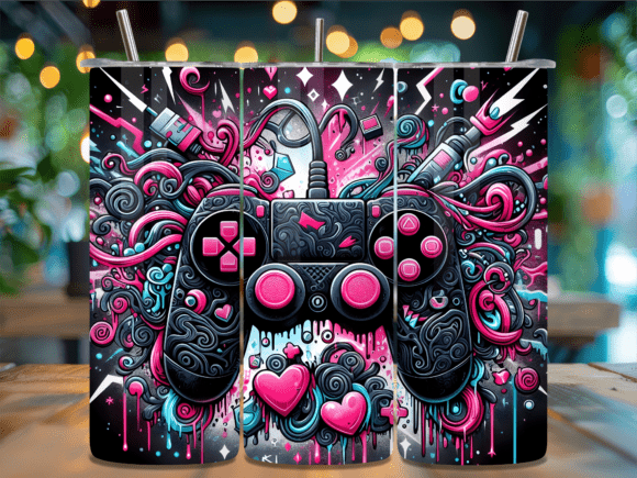 Groovy Controller Gaming Doodle Tumbler: A Creative and Practical Solution for Gamers
