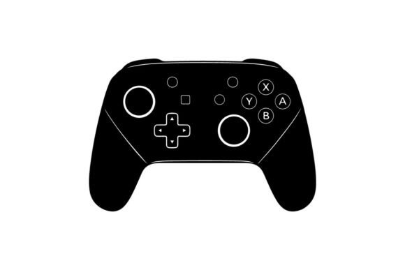 Modern Gaming Controller Flat Design Vec
