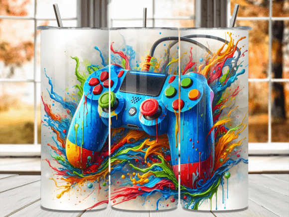 Paint Splash Gaming Gear Tumbler Wrap