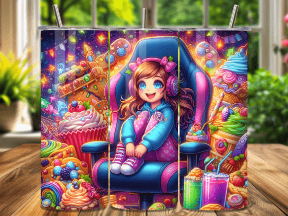 Pastel Candy Gaming Chair Tumbler Wrap