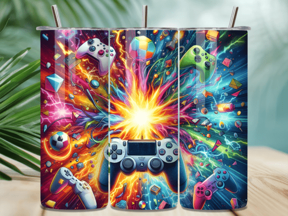 Psychedelic Gaming Controller Tumbler Wr: A Creative Twist on Custom Tumbler Design