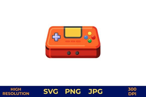 Retro Gaming Device with Bright Buttons