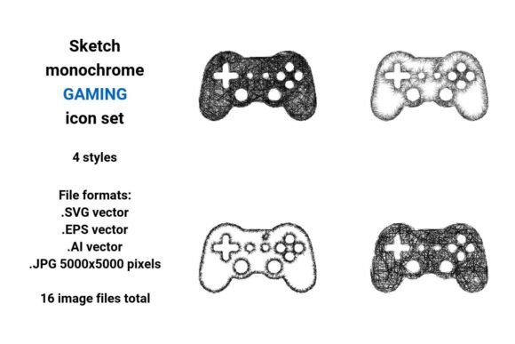 Sketch Gaming Icon Set: A Versatile Resource for Game Designers and Developers