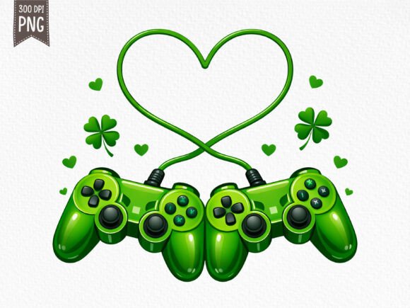 St Patrick’s Day Gaming Heart PNG: A Versatile Design for Digital and Physical Creations