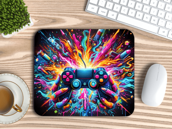 Vibrant Neon Galaxy Gaming Gear Mousepad: A Must-Have for Gamers and Creative Professionals